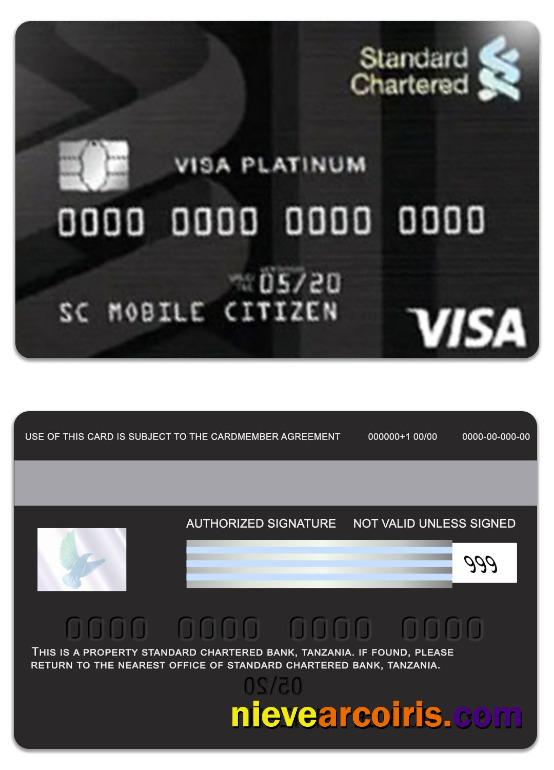 Tanzania Standard Chartered Bank visa platinum credit card